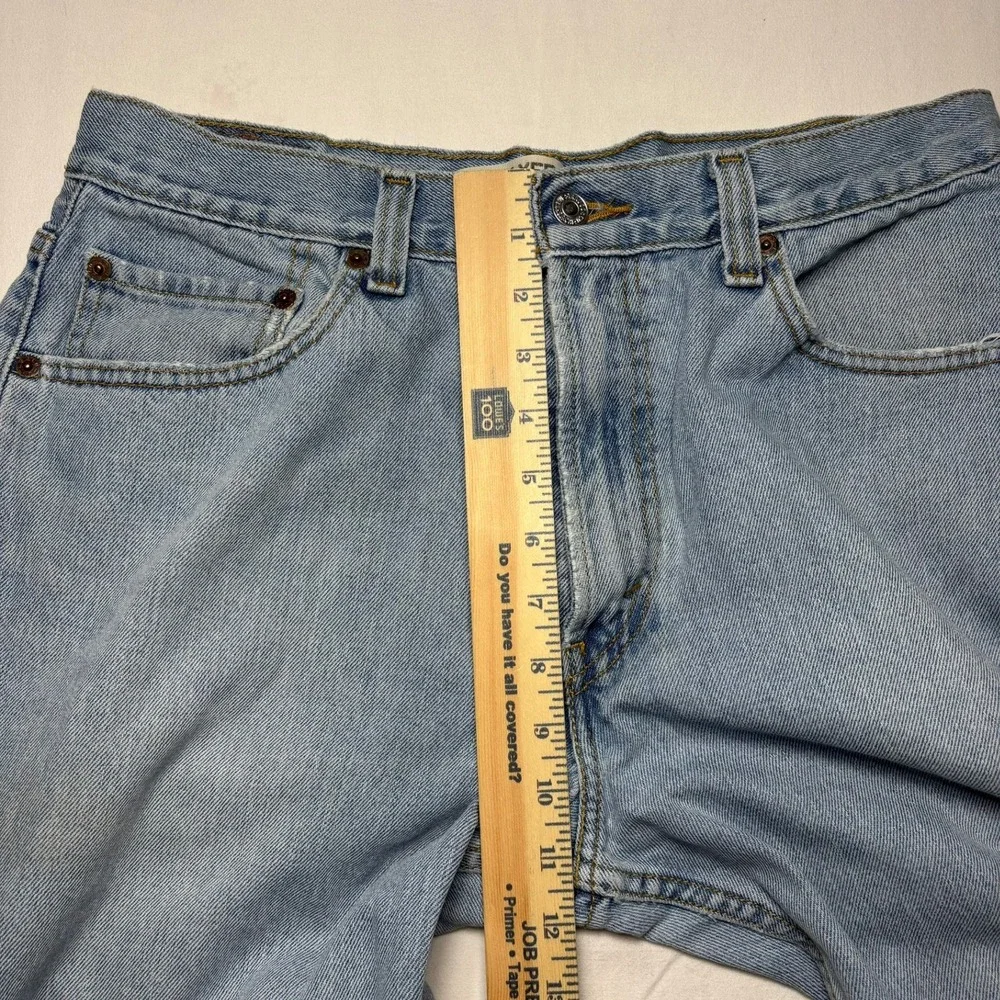 VTG Levi's 550 Jeans Mens 34x32 Fits 33x31 Light Blue Relaxed Fit Denim Fade